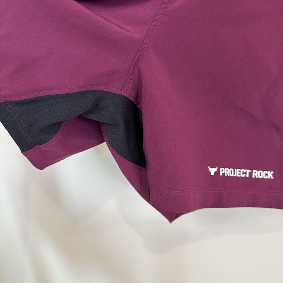 Under Armour Project Rock Shorts Men's Medium Purple Ultimate 5" Training Gym - Picture 4 of 11